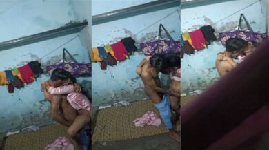 Kamre mein chhup kar sex karte BF-GF ki Hot Desi Sex Video