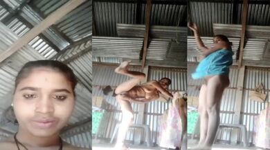 Taang utha kar chut ki pyaas bujhati sexy dehati aurat