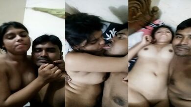 Nangi wife ke sath masti karte husband ne banaya Desi Sex MMS