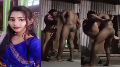 Boyfriend-girlfriend ne shed ke neeche banaya Chudai MMS