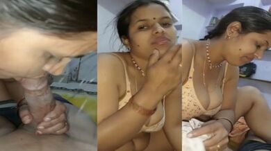 Lund choos kar pati ko khush karti biwi ka Desi Sex MMS Clip
