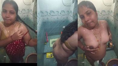 Bathroom mein nahati Mallu housewife ki Malayalam Nude Reel