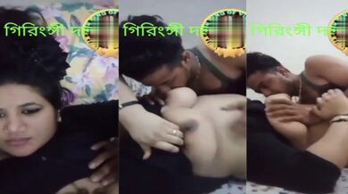 Big boobs hot Bengali girlfriend ko choosa uske yaar ne